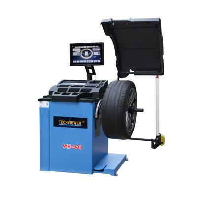 China máquina de equilíbrio da roda do pneu do LCD do parafuso movimentador de 40mm com caixa de ferramentas à venda