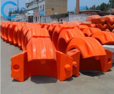 China Marine Pontons Pipe Floats Buoys Orange Dredging Pipeline Supporting 4-6 Inch for sale