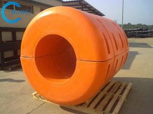 China UHMWPE Dredging Pipe Floats Buoyancy High Hdpe Floaters Hose Float Collar for sale