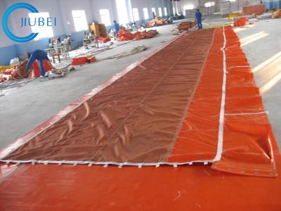 China Intertidal Floating Oil Boom Fence Absorbent Flat Foam PVC  Fabric for sale