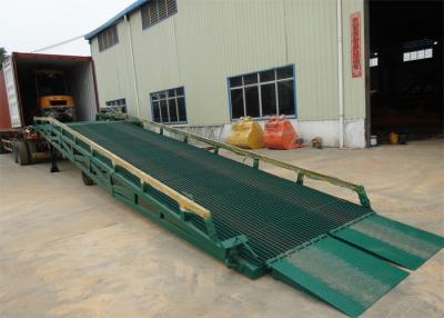 China 10 toneladas - rampas de aço portáteis da doca de carga de 15 toneladas com pneumáticos contínuos à venda