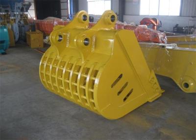 China Hyundai R360 Rock Excavator Ditching Bucket 1.7m3 Capacity Yellow for sale