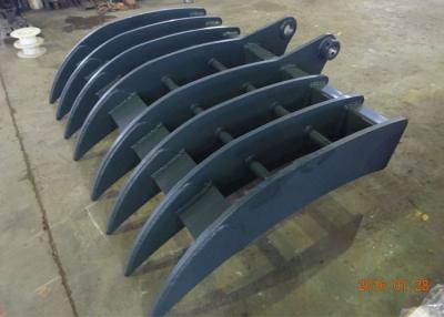 China Hyundai Excavator Bucket Attachments With 8 Ribs / Long Shank for sale