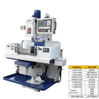 China CNC-M4S Vertical CNC VMC Three Axis Milling Machine 1370*280mm Work Table for sale