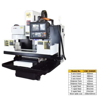 China 400kg Max Load CNC Vertical Milling Machine 950mm X Axis Travel For Metal Making for sale