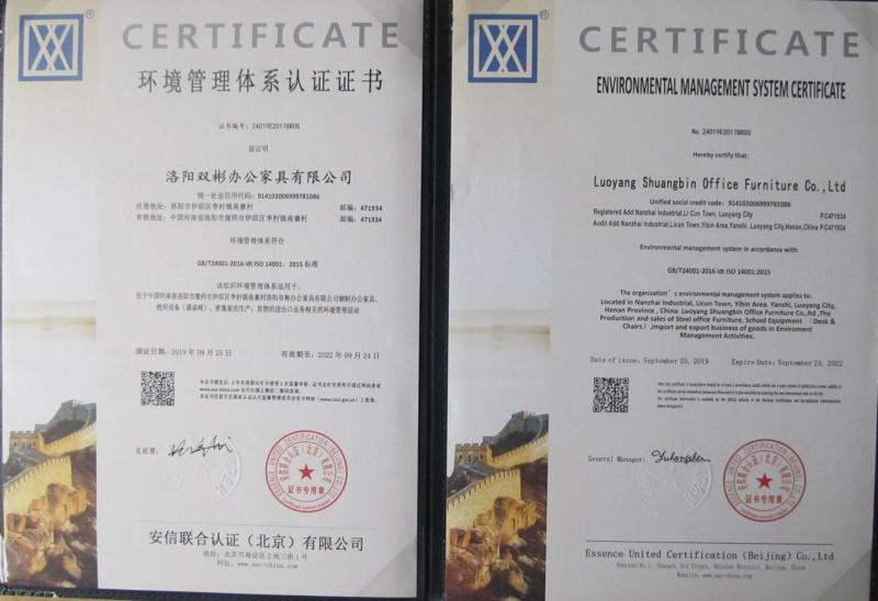 ISO14001 - Luoyang Dbin Office Furniture Co., Ltd.