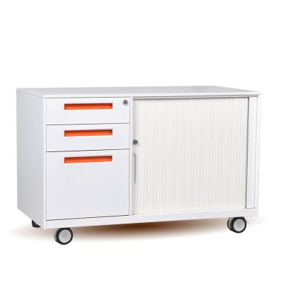 China Trolley Cabinet Movable (Other) Office Amenities 3 Drawer Metal Adjustable Pedestal Door Drum Movable Piedistallo Mobile for sale