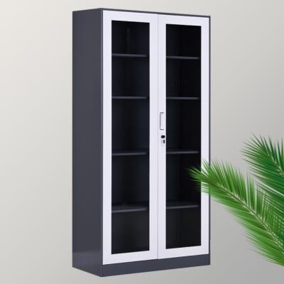 中国 Glass Door Filing Cabinet Metal Storage Glass Filing Cabinet (Height) Adjustable Sliding Door Filing Cabinet with Adjustable Door Glass Cupboard Shelf 販売のため