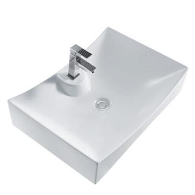 China Rectangular Countertop Mounting Ceramic Sinks Sanitary Ware Art Basin Bathroom Wash Basin for sale