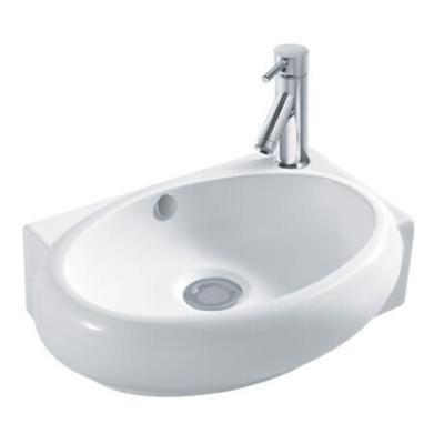 China Wall-hung Mounting Ceramic Sinks Sanitary Ware Rectangular Art Basin Bathroom Wash Basin for sale