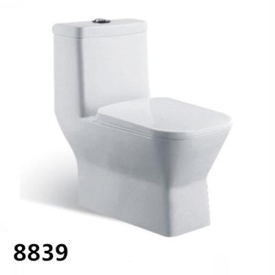 China Hot Sale Bathroom Ceramic Toilet Floor Mounted S-trap 300mm Siphonic One-piece Toilet for sale