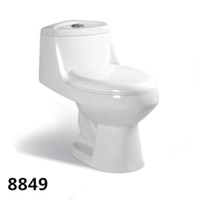 China Hot Sale Bathroom Ceramic Toilet Floor Mounted S-trap 300/400mm Siphonic One-piece Toilet for sale