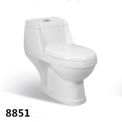 China Hot Sale in India and Mid-east Bathroom Ceramic white and Ivory Washdown One-piece Toilet for sale