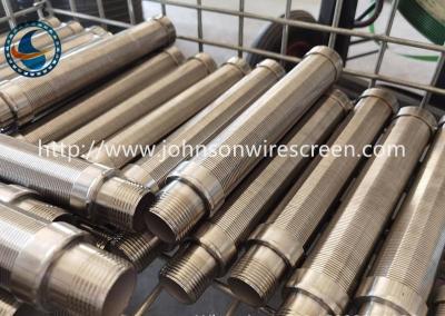 China Stainless Steel 28 Micron Wedge Wire Pipe For Large Sludge Press for sale