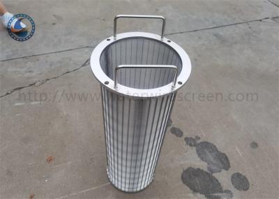 China Backwash Johnson V Shape Filter Element With Handle Basket for sale