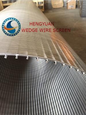 China Los filtros resistentes del tamiz del alambre de la cuña, el tapar de la pantalla de la curva del tamiz no fácil limpian en venta