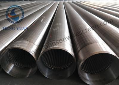 China Wedge V Shaped Ss 205 Johnson Wire Screen Wrapped Slotted Pipe For Filtration for sale
