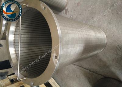 China Fechado acima do filtro de tela do cilindro, a peneira do fio da cunha filtra a eficiência elevada à venda