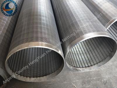 China 251mm Stainless Steel Wedge Johnson Wire Screen Tube , Water Well Slot Pipe for sale