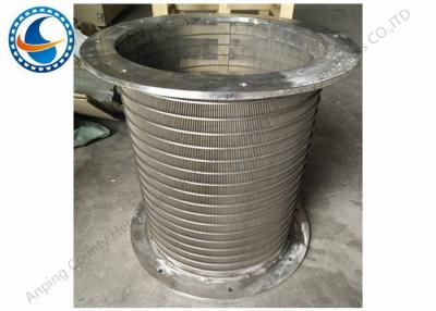 China 50 Micron Reverse Flange Rotary Screen Drum , Wedge Wire Screen Drum for sale