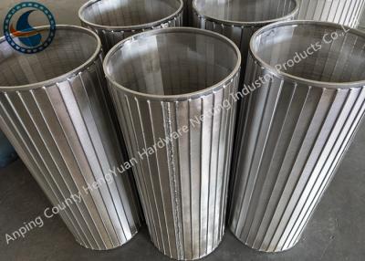 China Welding Technique Rotating Drum Screen , Wire Mesh Drum Silver Color for sale