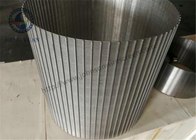 China SS 316L Wedge Wire Sieve Filters / Rotating Drum Screen 520 Mm Dia for sale