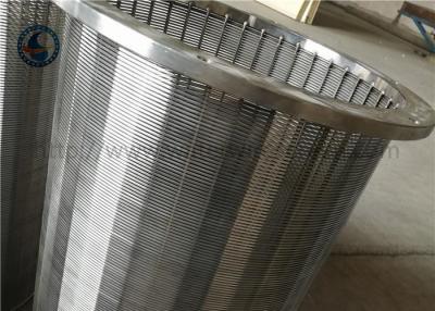 Chine Le filtre Johnson Wedge Wire Screens Foti de cylindre rainent 0,5 millimètres d'acier inoxydable à vendre