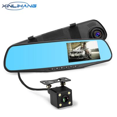 China 2021 New Waterproof Car DVR 4.3 Dash Camera 4.2 Inch 1080p Dyson Two Cameras Refurbished Car DVR Black Boxcar Rear View Mirror for sale