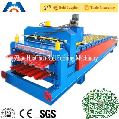 China Roll Former Double Layer Roll Forming Machine For Glazed Tile Roof Sheet for sale
