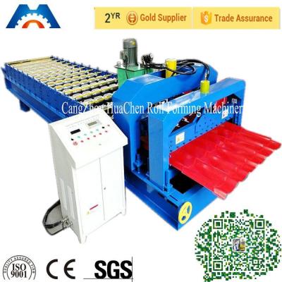 China Aluminium Corrugated Sheet Roll Forming Machine For 0.3 - 0.7mm Roof Tile for sale