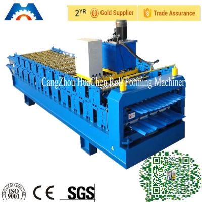 China Automatic Double Layer Roll Forming Machine Roofing Sheet PLC Frequency Control for sale
