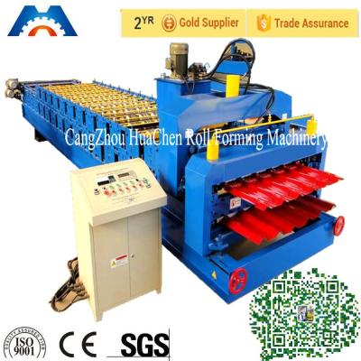 China PPGI Steel Two Layer Corrugated Roof Sheeting Machine for sale