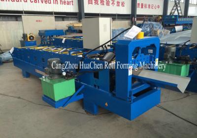 China Color Coated Galvanized Ridge Cap Roll Forming Machine Two Output Tables for sale