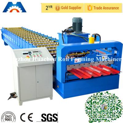 China Metal Roofing Sheet Glazed Tile Roll Forming Machine 19 Rows for sale