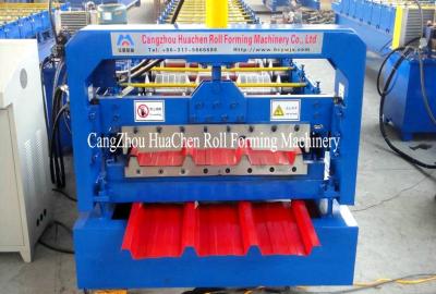 China 0.15-0.4mm Steel Roofing Sheet Roll Forming Machine , Auto Sheet Metal Rolling Equipment for sale