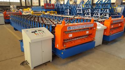China PLC Control Double Layer Sheet Metal Roll Forming Machines 18 Month Warranty for sale