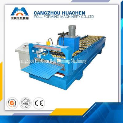 China Color Steel Galvanized Metal Aluminum Roof Tile Roll Forming Machine ISO Approval for sale