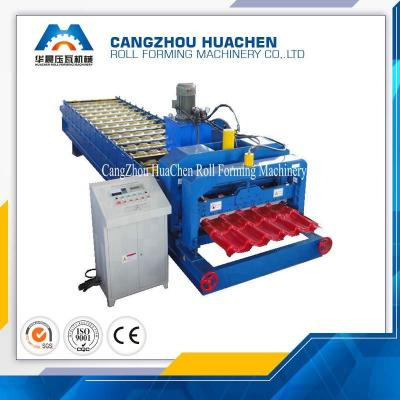 China PLC Control Glazed Tile Roll Forming Machine / Roof Tile Roll Forming Machine For Modern Villas for sale