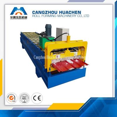 China Colored Steel Aluminium Roof Tile Roll Forming Machine , Roof Panel Roll Forming Machine for sale