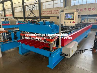 China Roof Glazed Tile Roll Forming Machine , High Speed Metal Roll Forming Equipment for sale