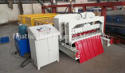China Thickness 0.3 - 0.6mm Metal Glazed Tile Cold Roll Forming Machine With CE Safe Cover for sale