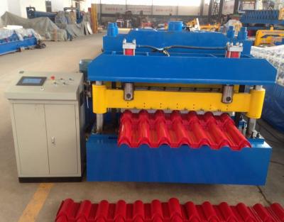China Steel Step Tile Making Machinery / Glazed Tile Cold Rolled Forming Machine for sale