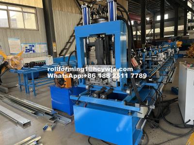 China Galvanized Steel Chain Drive Purlin Roll Forming Machine Customizable 11 7.5KW Power for sale