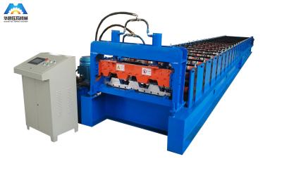 China Galvanized Metal Deck Roll Forming Machine Mexico Style 1219mm Material Width for sale