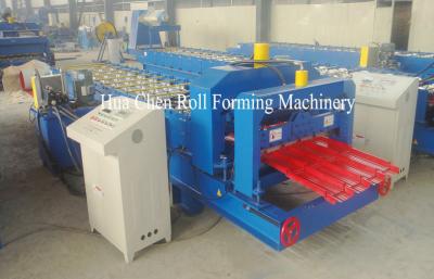 China 45# Steel Corrugated Glazed Tile Roll Forming Machine 0.4 - 0.6mm Hydraulic Cutting for sale