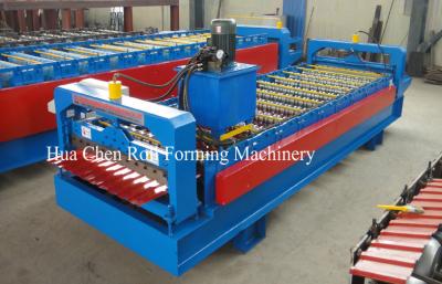 China Hydraulic Pre Cutting Wall Panel Metal Roll Forming Equipment With 10 Row for sale