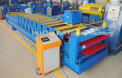 China 20m/Min Red Panel Double Layer Roll Forming Machine Roofing Sheet Forming Machine for sale