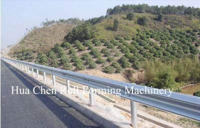 China W Shaped Highway Guardrail Forming Machine with pre punch 3mm thickness for sale