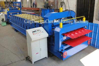 China Roof Tile Double Layer Roll Forming Machine Metal Wall , Color Steel Plate for sale