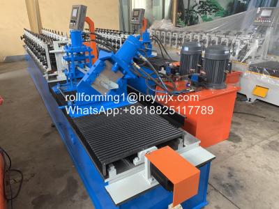 China Ppgi Cu 1.8mm Purlin Roll Forming Machine With Ellipse Punching Holes for sale